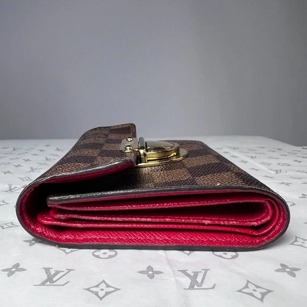 VTG LOUIS VUITTON Portefeuil‎ Koala Ebene Brown Trifold Wallet Brown